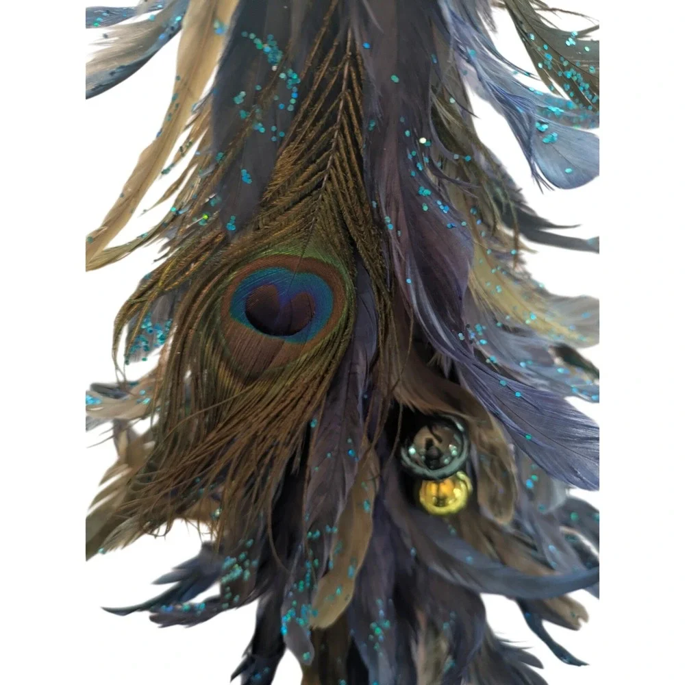 VintageFeather‎ Christmas Tree Topper Peacock Accents Ornaments